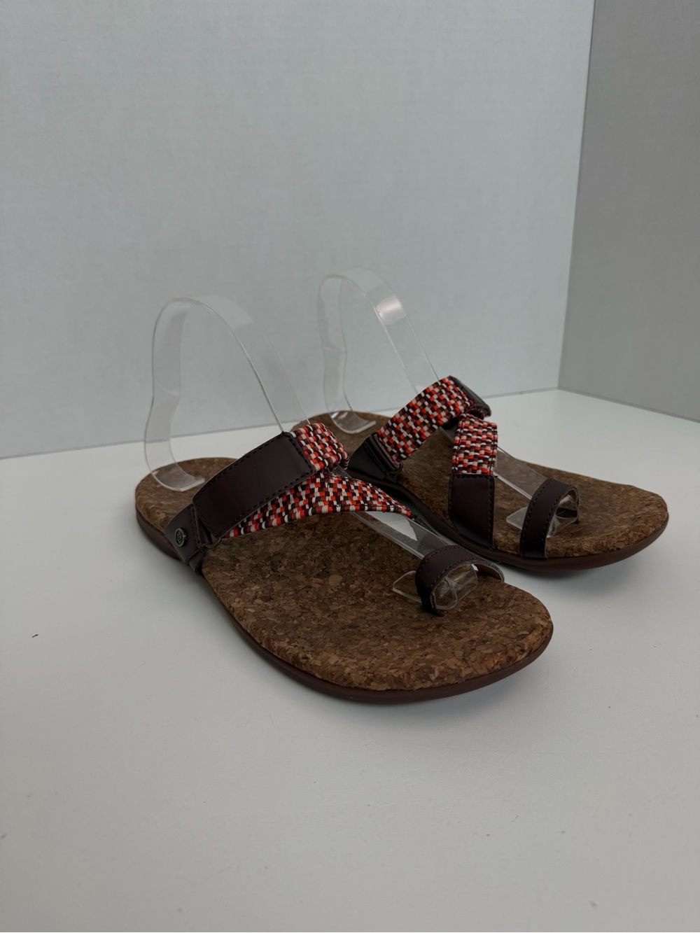 Spenco Sandals Island Slide Toe Loop Adjustable Orthotic Comfort Travel Brown